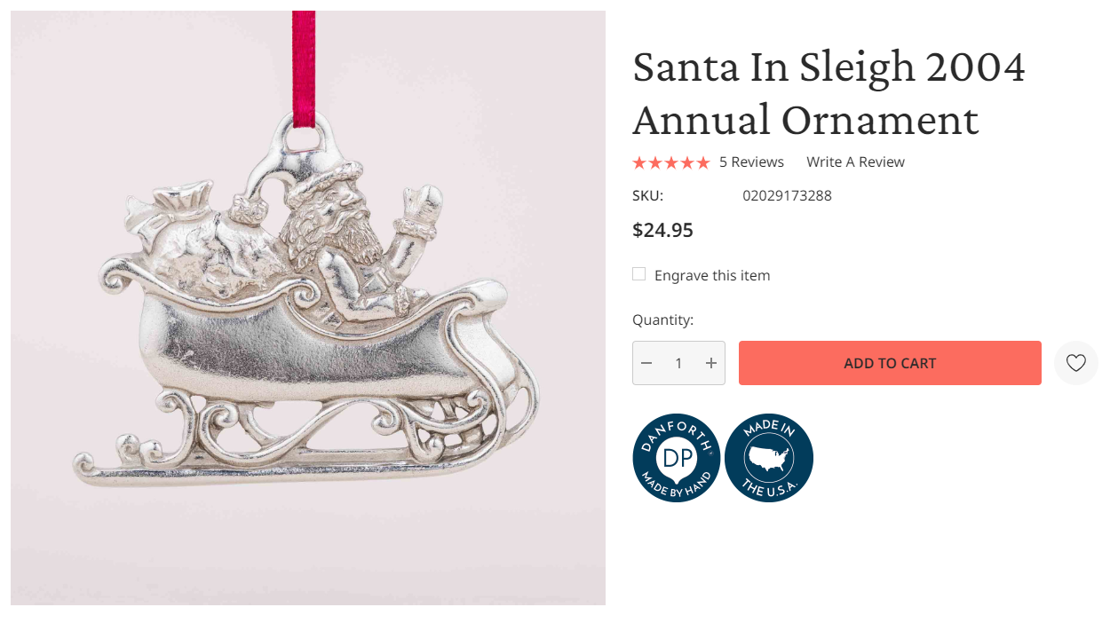 Can I get [insert Danforth Pewter product of your choice here] engraved ...